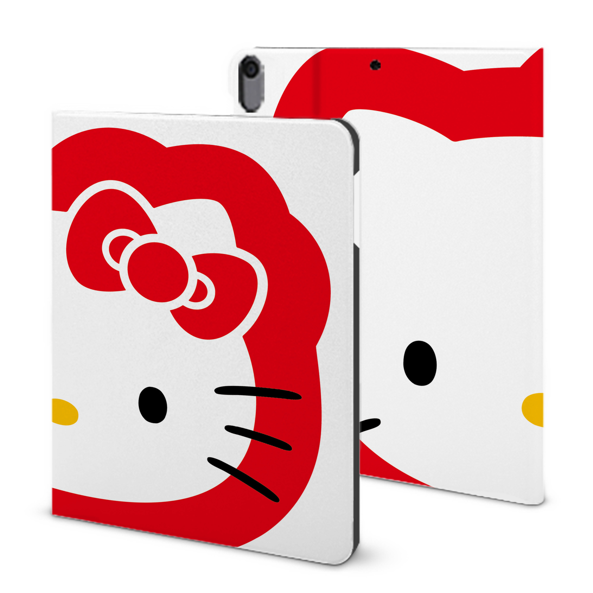 （画像用） Hello Kitty ハローキティ IPad ケース ブック型 PUレザー TPU 耐衝撃 軽量 薄型 ペン収納なし 全面保護 IPad 各モデル対応